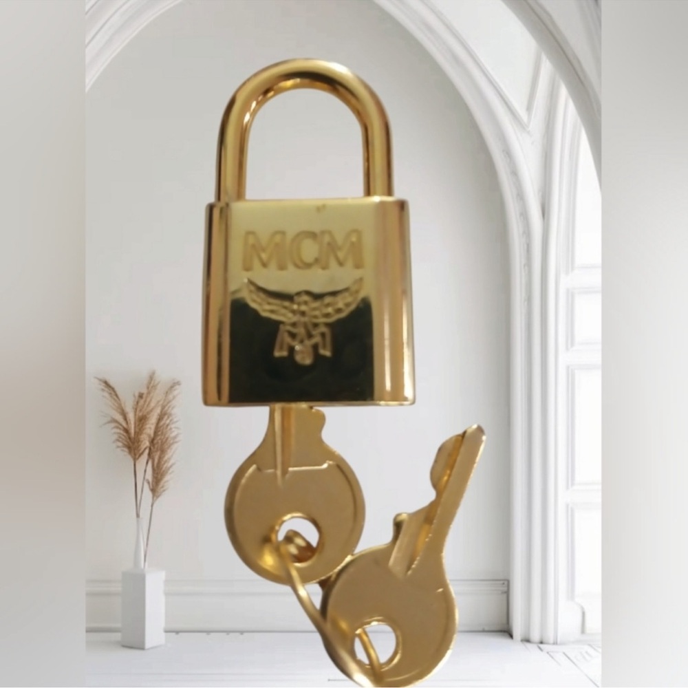 Authentic MCM Gold Hardware Lock and keys